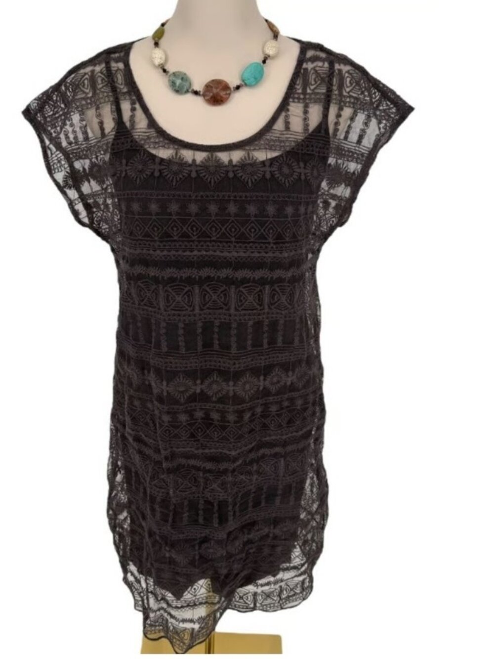 Garnet Hill navy blue lace dress NEW sz 2 (fits 4-6) office wedding cocktail